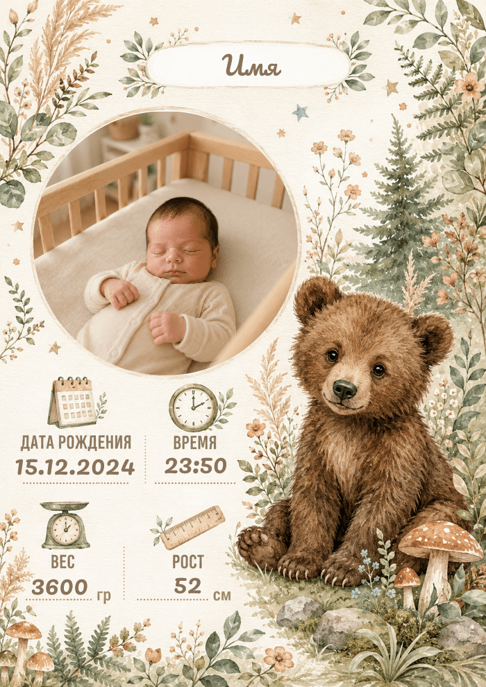 Мишка в лесу